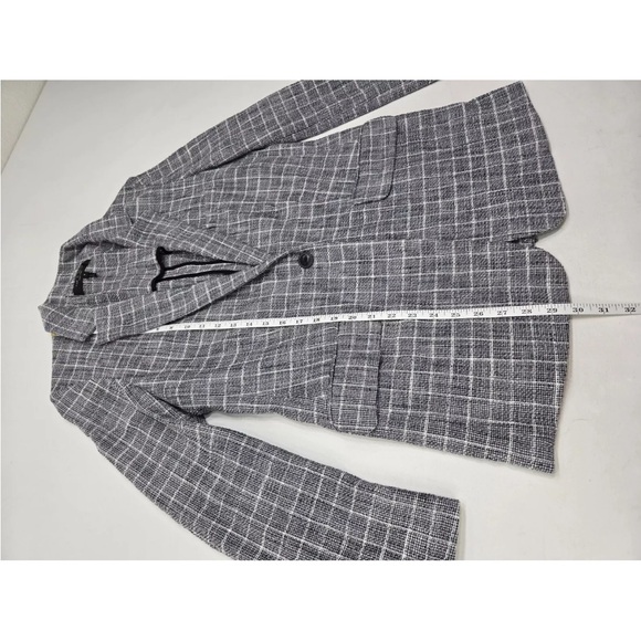 Rag & Bone Ames Deconstructed Check Gray Blazer Size 6 Womens - Picture 8 of 9
